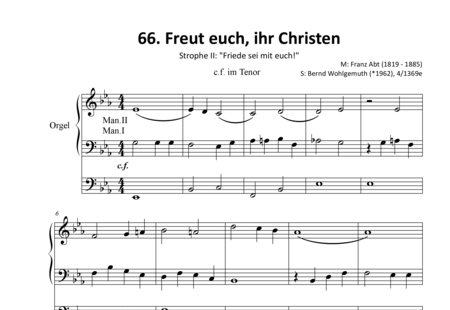 Abt, Franz: Freut euch, ihr Christen (3) - Orgel>mPed:0