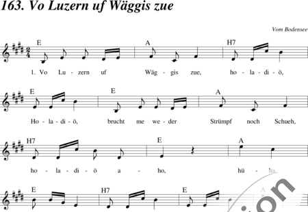 Vo Luzern Uf Waggis Zue Unbekannt Anonymus Noten Zum Download vo luzern uf waggis zue unbekannt