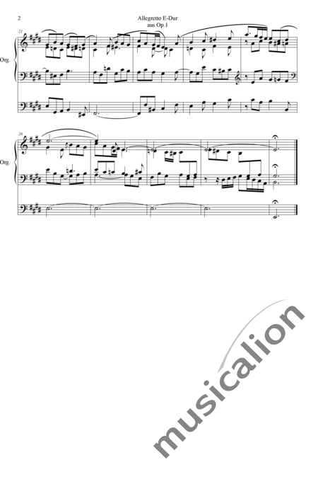 Geist, Paul: Allegretto E-Dur - Orgel>mPed:2