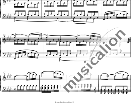Beethoven, Ludwig van: Sonata No. 8 "Pathétique" (2nd mvt) - Piano:1