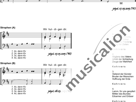 Gottmann, Jürgen: Christus, Sieger, Intonation I und Begleitsatz - Orgel:1