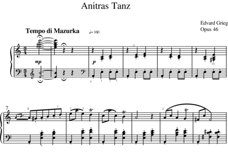 Grieg, Edvard Hagerup: Anitra´s  Dance - Piano:0