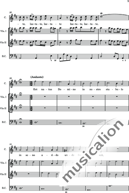 Peruchona, Maria Xaveria: Ad Gaudea ad Iubila - Solo>sop+Cnt+Vln2:5