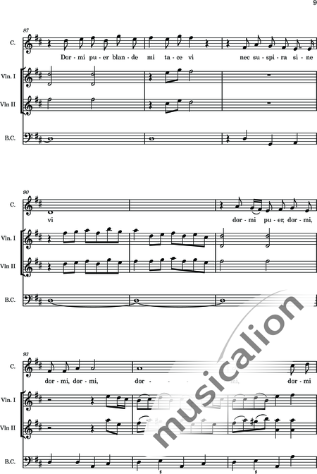 Peruchona, Maria Xaveria: Ad Gaudea ad Iubila - Solo>sop+Cnt+Vln2:9