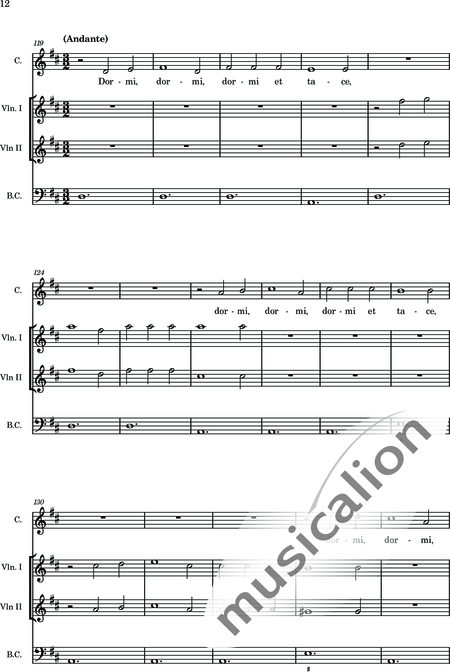 Peruchona, Maria Xaveria: Ad Gaudea ad Iubila - Solo>sop+Cnt+Vln2:12