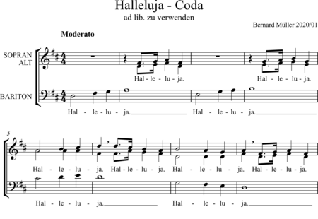Müller, Bernard: Halleluja - Coda - Chor>SATB:0