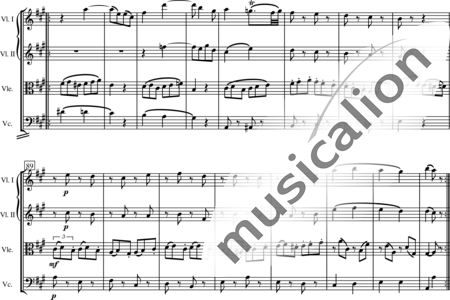 Blees, Ulrich: Streichquartett e-moll (2. Satz) - Violine 2+Viola+Vc:5