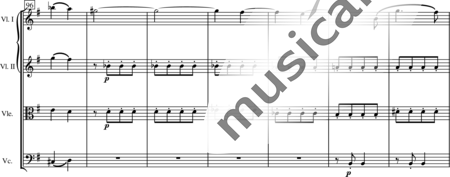 Blees, Ulrich: String Quartet in E Minor, 3rd mvt - Violin 2+Viola+Vlc:13