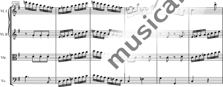 Blees, Ulrich: String Quartet in E Minor, 3rd mvt - Violin 2+Viola+Vlc:16