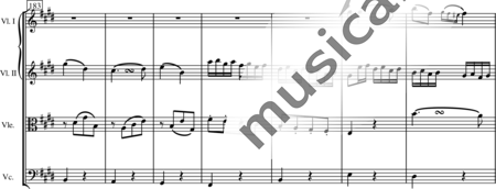 Blees, Ulrich: String Quartet in E Minor, 3rd mvt - Violin 2+Viola+Vlc:25