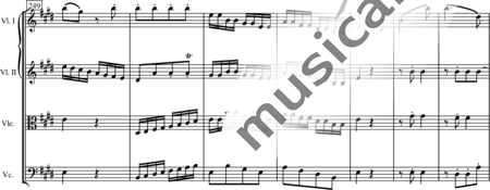 Blees, Ulrich: String Quartet in E Minor, 3rd mvt - Violin 2+Viola+Vlc:34