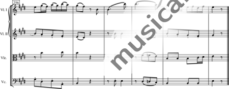 Blees, Ulrich: String Quartet in E Minor, 3rd mvt - Violin 2+Viola+Vlc:35
