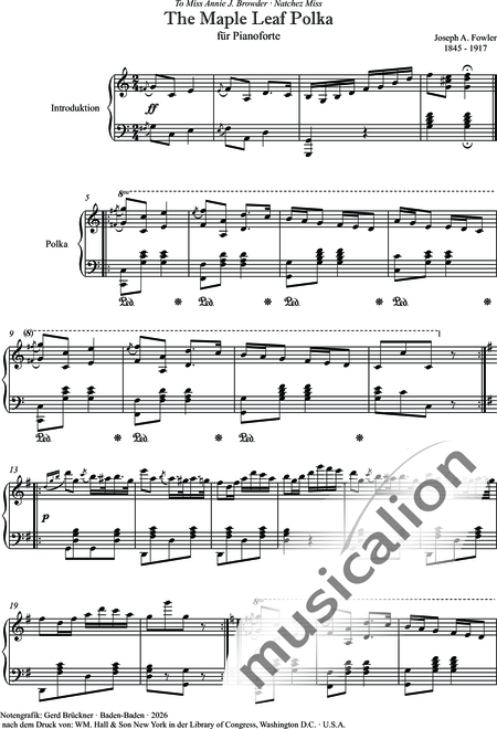 Fowler, Joseph-A.: The Maple Leaf Polka - Klavier:2