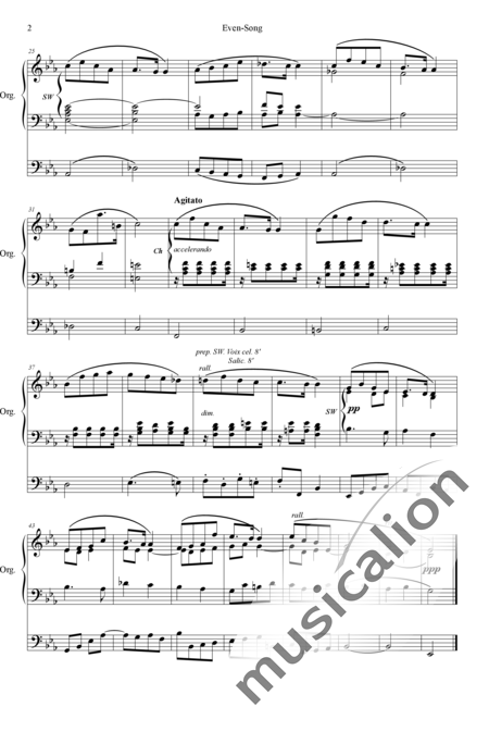 Pearce, Charles William: Even-Song - Orgel>mPed:2