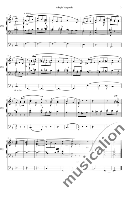 Page, Arthur J.: Adagio Vesperale - Orgel>mPed:3