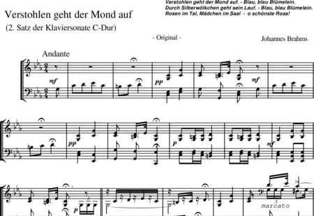 Brahms, Johannes: Klaviersonate Nr. 1 C-Dur 2. Satz - Klavier:0