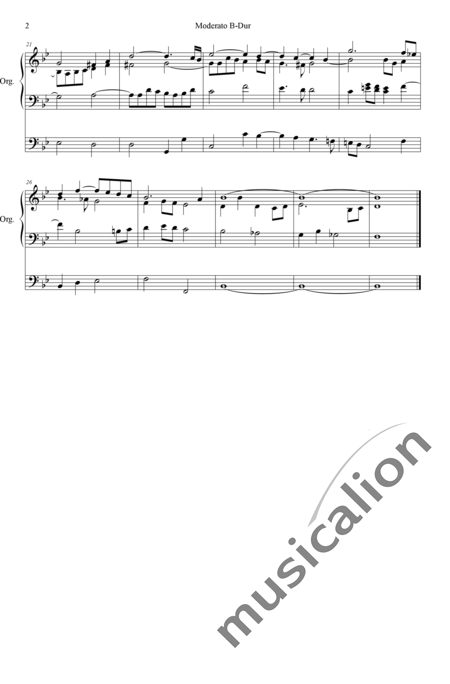 Troppmann, Johann Adam: Moderato B-Dur - Orgel>mPed:2