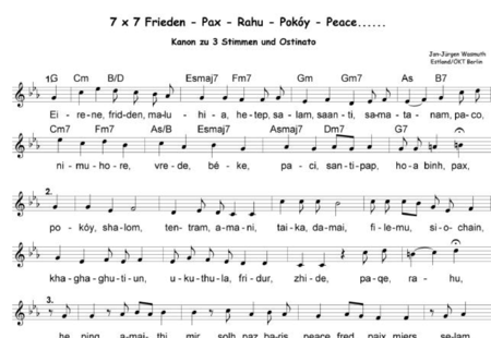 Wasmuth, Jan-Jürgen: 7x7 Frieden (7x7 Peace) - Choir>X:0