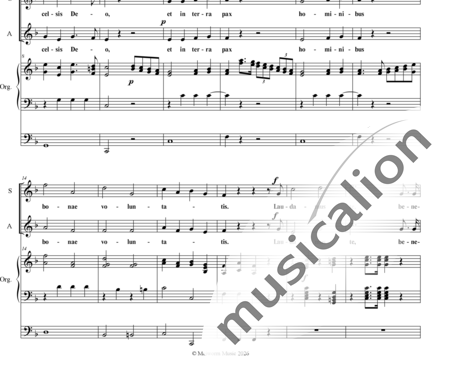Battmann, Jacques-Louis: Mass F-major Gloria - Coro>SA+Órgano>cPed:1