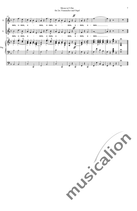 Battmann, Jacques-Louis: Mass F-major Gloria - Coro>SA+Órgano>cPed:7
