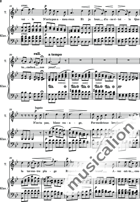 David, Félicien: Le Nuage - Solo>Ten+Klavier:2