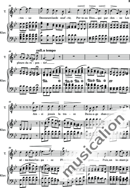 David, Félicien: Le Nuage - Solo>Ten+Klavier:3