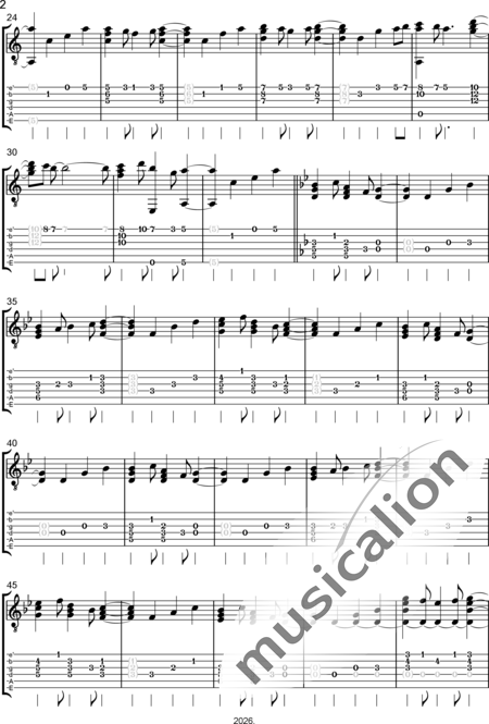 Lisul, Igor: Schottisches Wiegenlied - Gitarre:2