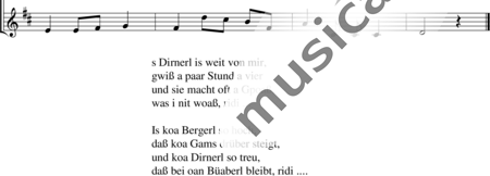Anonymus, Unknown: Her über d Alm - Choir>SA:1