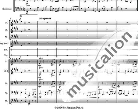 Pönitz, Jonatan: 1. Introduktion - Violine 2+Oboe+Flöte+[Vla+Vc+Kb]+Fg+Trp+Px:1