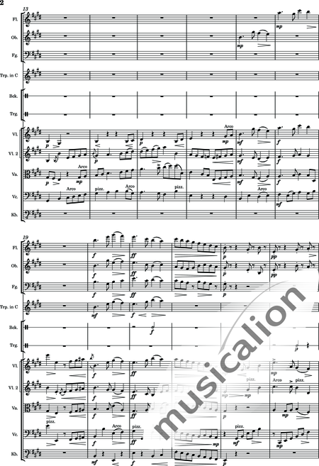 Pönitz, Jonatan: 1. Introduktion - Violine 2+Oboe+Flöte+[Vla+Vc+Kb]+Fg+Trp+Px:2