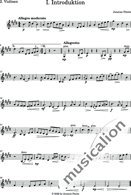 Pönitz, Jonatan: 1. Introduktion - Violine 2+Oboe+Flöte+[Vla+Vc+Kb]+Fg+Trp+Px:10