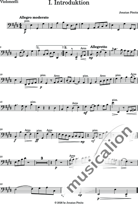 Pönitz, Jonatan: 1. Introduktion - Violine 2+Oboe+Flöte+[Vla+Vc+Kb]+Fg+Trp+Px:12