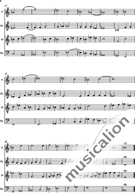 Pohle, Rolf: Monodisticha - Interludium I - Chor>SATB+[Ob+Fg+Fl+Ehn]:2