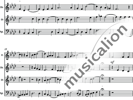 Pohle, Rolf: Monodisticha - Interludium II - Chor>SATB+[Ob+Fg+Fl+Ehn]:1