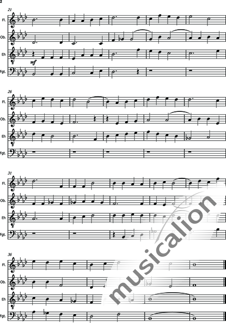 Pohle, Rolf: Monodisticha - Interludium II - Chor>SATB+[Ob+Fg+Fl+Ehn]:2