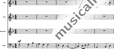 Pohle, Rolf: Monodisticha - Maß - Chor>SATB+[Ob+Fg+Fl+Ehn]:1