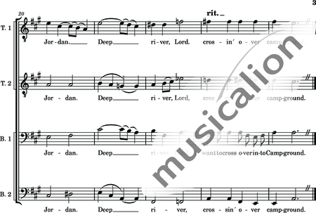 Anónimo, desconocido: Deep river - Coro>TTBB:3