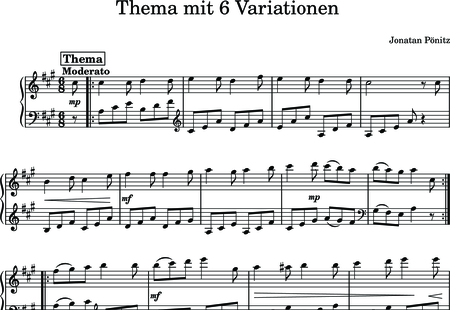 Pönitz, Jonatan: Theme with 6 Variations - Piano:0