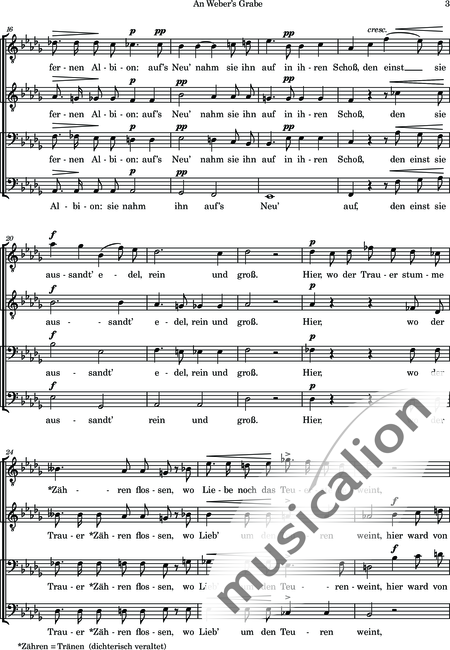 Wagner, Richard: An Weber's Grabe - Chor>TTBB:3