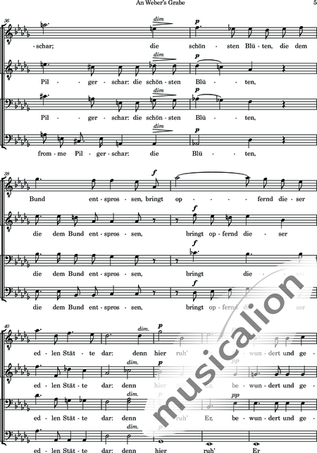 Wagner, Richard: An Weber's Grabe - Chor>TTBB:5
