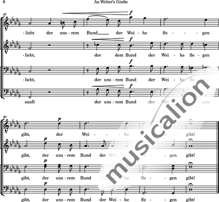 Wagner, Richard: An Weber's Grabe - Chor>TTBB:6