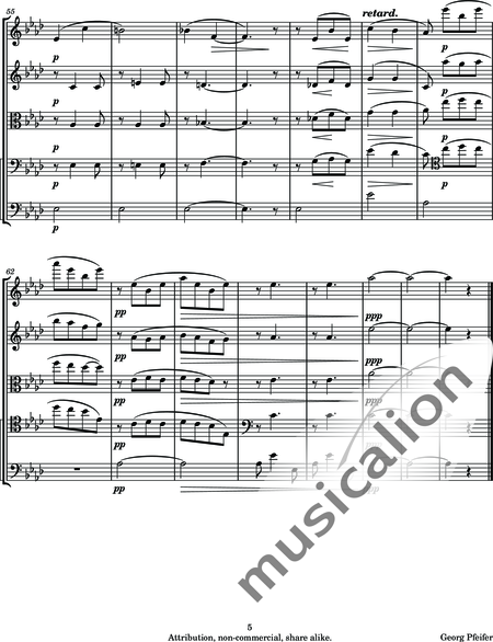 MacDowell, Edward (Alexander): Amourette - Violin 2+Viola+Violoncello+Double bass:5