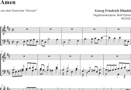 Händel, Georg Friedrich: Amen - Orgel>mPed:0