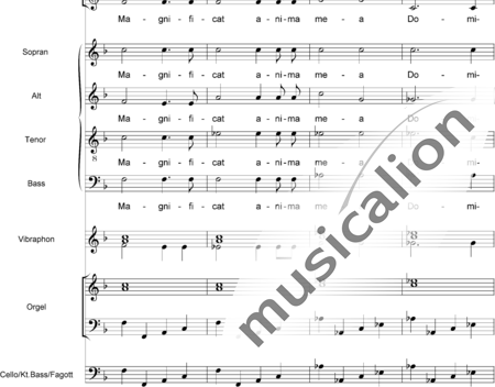 Wasmuth, Jan-Jürgen: Magnificat anima mea Dominum - Teil 1 - Choir>SSA/SATB+Vph+Org+Db:1