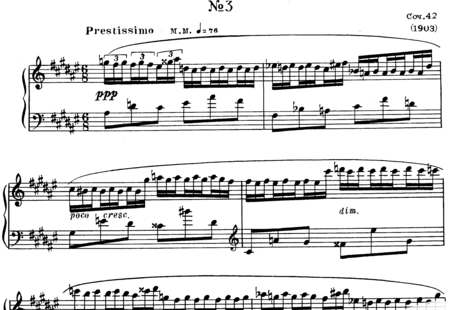 Skrjabin, Alexander: Etüde Nr. 3 - Klavier:0