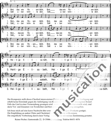 Pecher, Rainer: Elizabeth of Thüringen - Choir>SATB:2