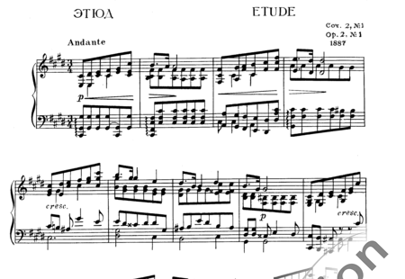 Skrjabin, Alexander: Etüde Nr. 1 - Klavier:0