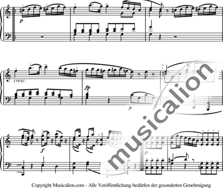 Mozart, Wolfgang Amadeus: Eine kleine Nachtmusik 2. Satz Romanze. Andante - Klavier:1