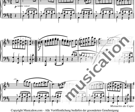 Mozart, Wolfgang Amadeus: Pequeña Música Nocturna 3. Movimiento Minueto - Piano:1
