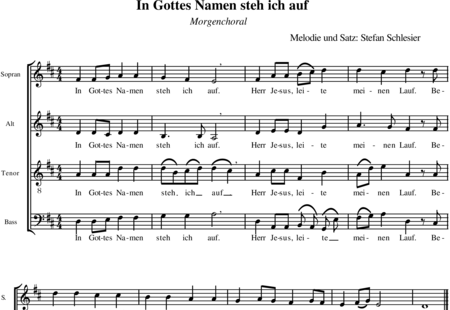 Schlesier, Stefan: In Gottes Namen steh ich auf - Choir>SATB:0